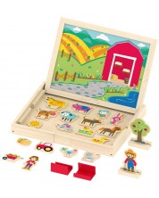 Set de joc Acool Toy - Tablă magnetică fermă cu animale -1