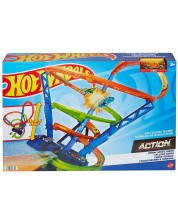 Set de jucării de acțiune Hot Wheels - Șenile, Typhoon Collision -1