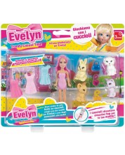 Set joc  RS Toys - Păpușă Evelyn cu accesorii, sortiment -1