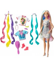 Set de joacă Barbie - Barbie cu par fabulos -1