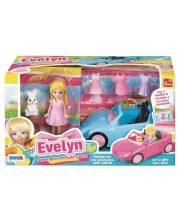 Set joc RS Toys - Păpușă Evelyn cu mașină și accesorii, sortiment -1