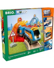 Set de joaca Brio - Trenulet cu tunel, Smart Tech Sound Action