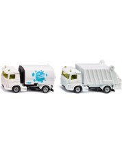 Set de jocuri Siku - Masina de curatat si camion de gunoi