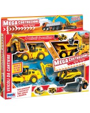 Set de joc RS Toys - masini de constructii cu frecare, 4 bucati -1