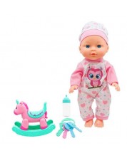 Set de joacă OCIE - Păpușă cu leagăn unicorn, 30 cm