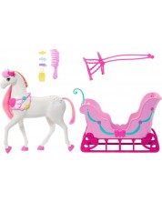 Set de joacă Barbie – Spărgătorul de nuci, cal și sanie din Țara Dulciurilor