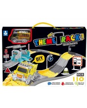 Set de joacă Felyx Toys - Calea ferata cu camion luminat, 110 piese -1