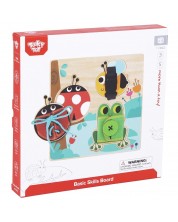 Set de joc Tooky Toy - Tablă din lemn pentru abilități de bază  -1