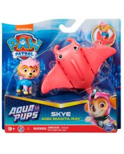 Set de joacă Spin Master Paw Patrol - Aqua Sky și Stingray de pește