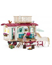 Set de joc Schleich Horse Club - Rulota cu cai si accesorii, 95 piese -1