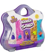 Set joc  Kinetic Sand - Servieta cu 5 tipuri de nisip -1