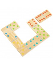 Set de joc Tooky Toy - piese de domino din lemn pentru joacă în curte -1