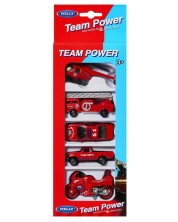 Set pentru joc Welly Team Power - Stație de pompieri, 5 piese -1