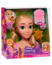 Set de joacă Just Play Disney Princess - Manechin de păr Rapunzel cu 18 accesorii