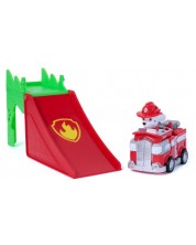 Set de joacă Spin Master Paw Patrol - The Dino Movie, rampă și Marshall cu vehicul