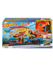 Set joc  Hot Wheels City - Șarpe în pizzerie, cu un cărucior -1