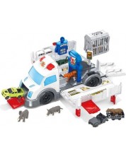 Set de joacă clinică veterinară mobilă Raya Toys - Salvarea animalelor