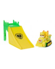 Set de joacă Spin Master Paw Patrol - The Dino Movie, rampă și Rubble cu vehicul - imagine 1