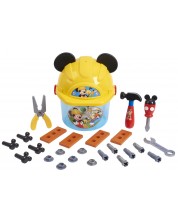 Set de joacă  Just Play Disney Mickey - Unelte pentru copii într-o găleată cu cască de protecție -1