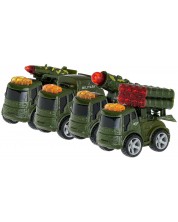 Set de joc GT - Camioane militare cu inerție, 4 piese -1