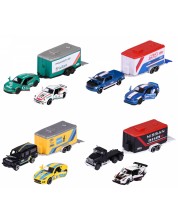 Set de jucării Majorette - Mașini de curse cu remorcă, asortiment