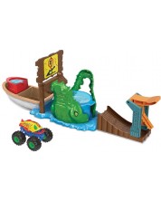 Set de joc Hot Wheels Monster Trucks - Swamp Chomp, cu mașină 