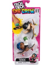 Set de joc Tech Deck SK8 Crew - Skateboard pentru degete cu figurine, albastru/negru -1