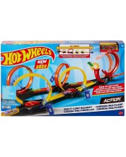 Set de jucării Hot Wheels - Pistă, Luping Race -1