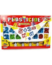 Set joc Raya Toys - plastilină pentru modelare cu litere și cifre -1