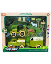 Set de joc Ocie - Ferma cu tractor, camion si remorca pentru dezmembrare -1