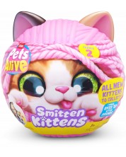 Jucărie de pluș interactivă Zuru Pets Alive - Smitten Kittens S2, sortiment - imagine 1