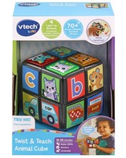Jucărie interactivă Vtech -Învârte și învață, Animal Cube -1