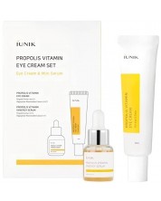 iUNIK Set Propolis Vitamin -Cremă pentru ochi si Ser, 30 + 15 ml