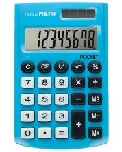 Calculator Milan - Pocket, 8 cifre, albastru