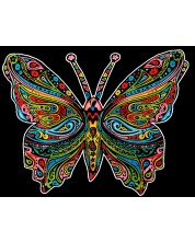 Tablou de colorat ColorVelvet - Fluture, 29,7 x 21 cm