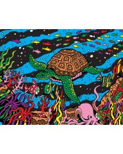 Tablou de colorat ColorVelvet - Broască țestoasă, 47 x 35 cm