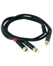 Cablu Master Audio - RCA351, 2x RCA/3.5mm, 1m, negru
