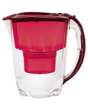 Cană de filtrare apă Aquaphor - Amethyst, 120003, 2.8 l, roşie