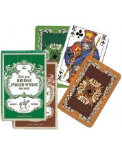 Cărți de joc Piatnik - model  Bridge-Poker-Whist, maro -1