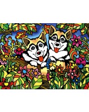 Tablou de colorat ColorVelvet - Husky, 29,7 x 21 cm -1