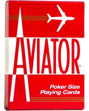 Cărți de joc Aviator - Poker Standard index albastru/roșu pe spate -1