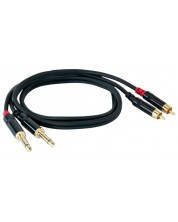 Cablu Master Audio - RCA630/1, 2x RCA/2х 6.3 mm, 1 m, negru -1
