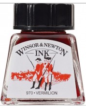 Cerneală de caligrafie Winsor & Newton - Cinabru, 14 ml -1