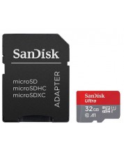 Card de memorie SanDisk -  Ultra, 32GB, microSDHC, UHS-I + Adapter -1