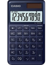 Calculator Casio SL-1000SC de buzunar, 10 dgt, albastru inchis metalic -1