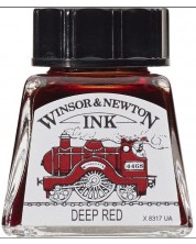 Cerneală de caligrafie Winsor & Newton - Roșu închis, 14 ml -1