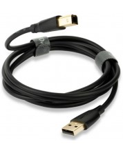 Cablu QED - Connect QE8214, USB-A/USB-B, 0.75m,negru -1