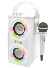 Boxa karaoke Lexibook - iParty, Bluetooth, cu microfoan, alb