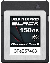 Card de memorie Delkin - 150GB, BLACK, CFexpress Type B, negru -1