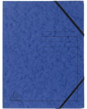 Mapa din carton Exacompta - cu elastic, albastra